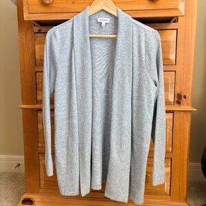 Haven Well Within Cozy Knit Cardigan Women’s L Light Heather Gray Open Front